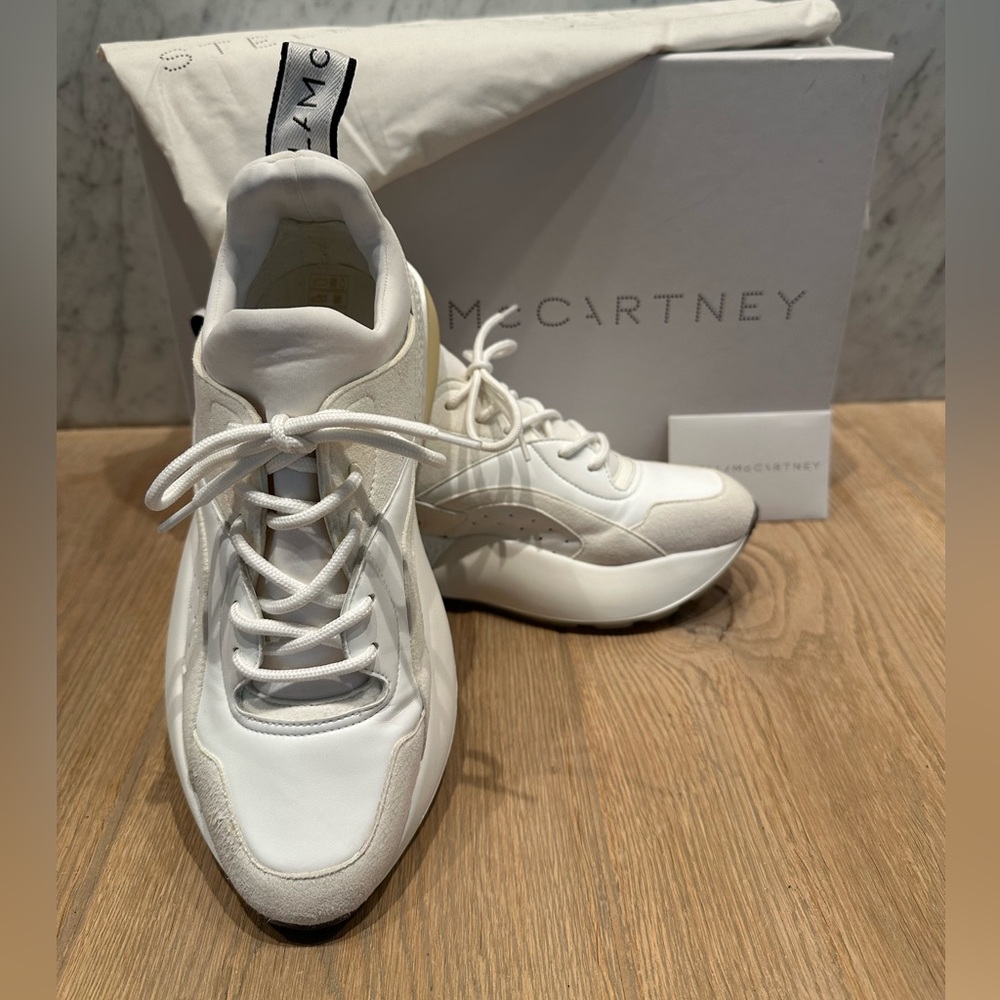 Stella McCartney Tess S Gomma Platform White Sneakers